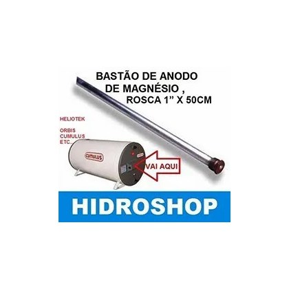 Bastão De Anodo De Magnésio Rosca 1"X50cm - 070002K34