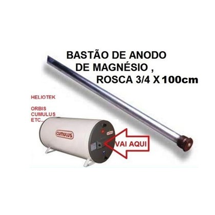 Bastão De Anodo De Magnésio Rosca 3/4x100cm 070002