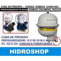 Cuba de Pressão Pressurizador Tp 820 Tp825 Komeco Equibras Inova Modelo Antigo - 0100021403
